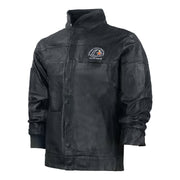 Strongarm Premium Grain Leather Welding Jacket - Black FR Heavy Duty Cow Grain Leather Welders Work Jacket for Men & Women