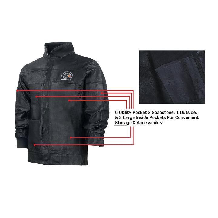 Premium Leather Welding Jacket - strongarmwelding.com